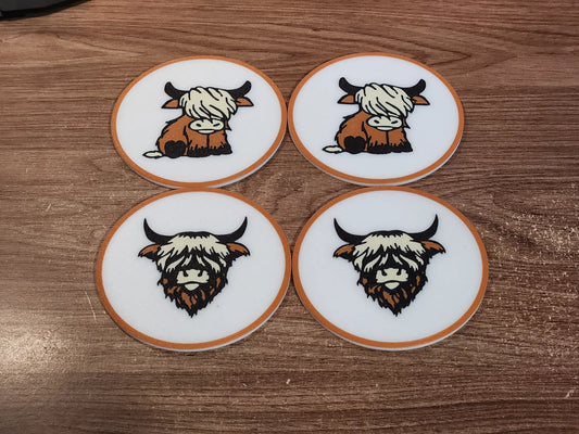 Highland Cow Coasters